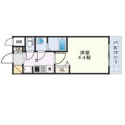 プレサンス福島ミッドエル-1K(102041593)の間取り図