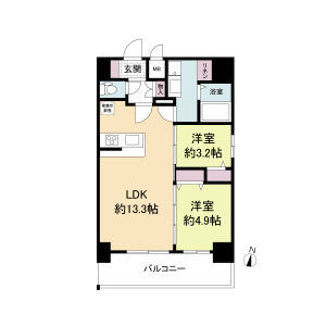 リヴェント福島野田-2LDK(101884048)の間取り図