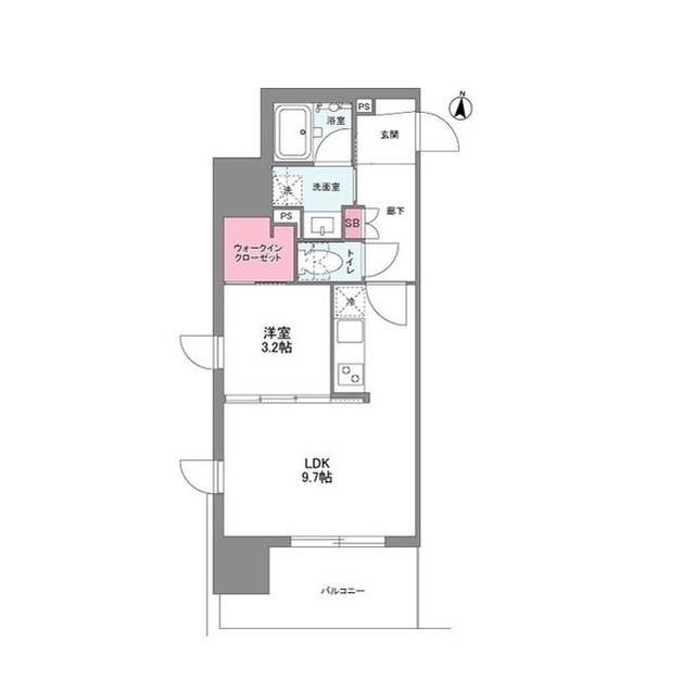 シーズンフラッツ梅田ＥＡＳＴ-1LDK(104379103)の間取り図