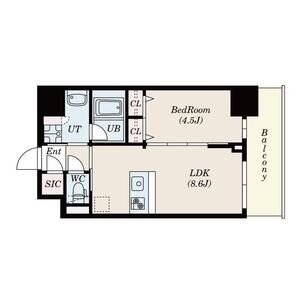 ＳーＲＥＳＩＤＥＮＣＥ福島ｄｉｖｅｒｓｅ-1LDK(104513946)の間取り図