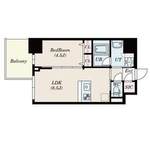 ＳーＲＥＳＩＤＥＮＣＥ福島ｄｉｖｅｒｓｅ-1LDK(104513948)の間取り図