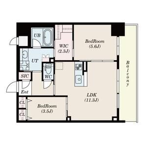 ＳーＲＥＳＩＤＥＮＣＥ福島ｄｉｖｅｒｓｅ-2LDK(104513953)の間取り図