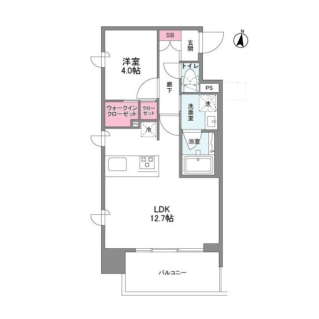 シーズンフラッツ中崎-1LDK(104606585)の間取り図