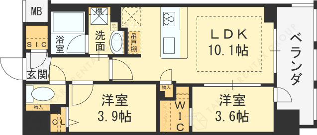 アーバネックス大阪天満宮Ⅱ-2LDK(105060550)の間取り図