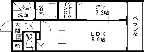 エクセルシア天神橋-1LDK(86856790)の間取り図