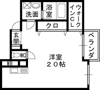 リバープレイス梅田北-1R(88154333)の間取り図