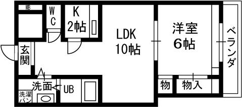 ノルデンタワー天神橋-1LDK(83299797)の間取り図