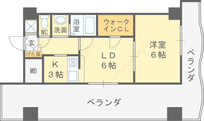 ノルデンタワー天神橋-1LDK(83299741)の間取り図