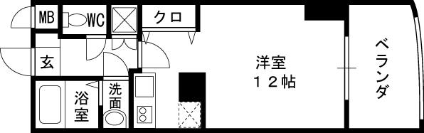 カスタリア新梅田-1R(103246642)の間取り図