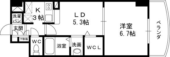 ノルデンタワー天神橋アネックス-1LDK(83307451)の間取り図