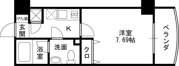 ライブコート北梅田-1K(93815663)の間取り図