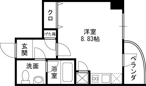 ライブコート北梅田-1R(93815692)の間取り図