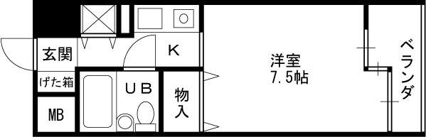 レバンガ天神橋ＡＰ-1R(87195240)の間取り図