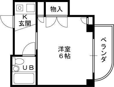 グレイス北天満-1K(105069329)の間取り図