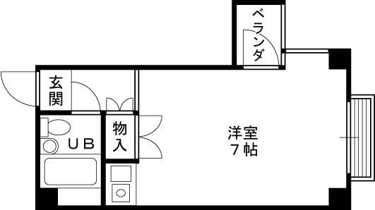 グレイス北天満-1R(105072665)の間取り図