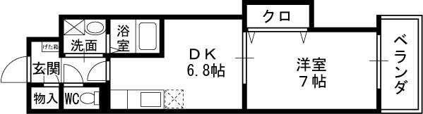 ジェルメ-1DK(85353958)の間取り図