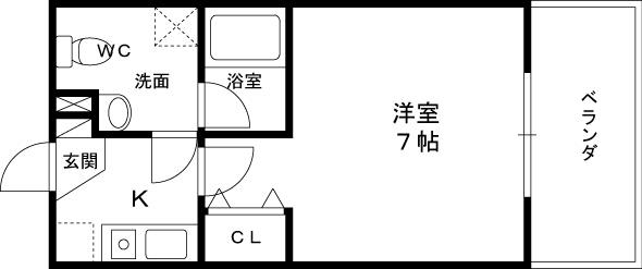 ＳＥＲＥＮｉＴＥ中津-1K(87915918)の間取り図