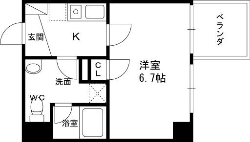 ＳＥＲＥＮｉＴＥ中津-1K(88020210)の間取り図