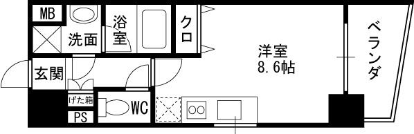 Ｓ－ＲＥＳＩＤＥＮＣＥ福島Ｌｕｘｅ-1R(101976954)の間取り図