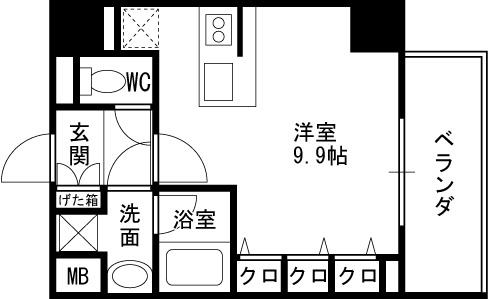 Ｓ－ＲＥＳＩＤＥＮＣＥ福島Ｌｕｘｅ-1R(101976837)の間取り図