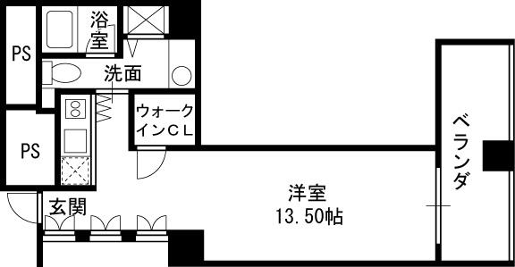 ザ・タワー大阪レジデンス-1R(87435448)の間取り図