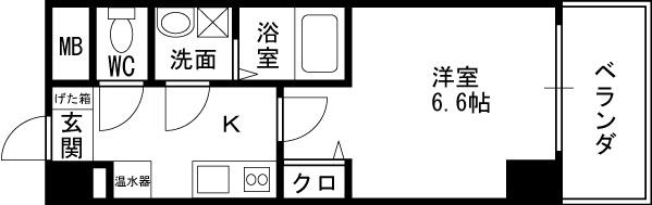 ベクス福島-1K(88116147)の間取り図