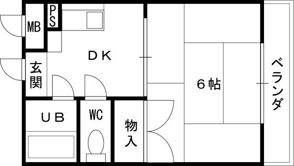 エステート野田-1K(97918185)の間取り図