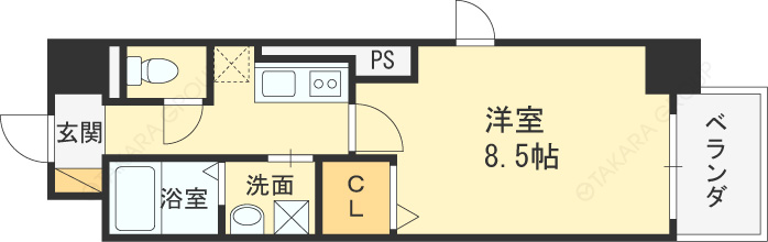 ｂｒｉｓａ　ｆｅｌｉｚ-1K(78679955)の間取り図